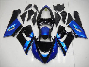 NT Europe Aftermarket Injection ABS Plastic Fairing Fit for Kawasaki ZX6R 636 2005-2006 Blue Black