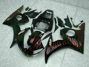 NT Europe Injection Red Flame Fairing Fit for Yamaha YZF 2003-2005 R6 & 06-09 R6S g014