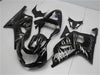 NT Europe Aftermarket Injection ABS Plastic Fairing Fit for Suzuki GSXR 600/750 2001-2003 Black White Flame N078