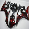 NT Europe Aftermarket Injection ABS Plastic Fairing Fit for Yamaha YZF R6 2003-2005 Black Red Flame N014