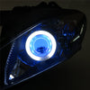 Front Motorcycle Headlight Blue Angel Eye Fit Yamaha 2008-2016 YZF R6